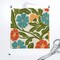 Retro Bohemian Botanical Trailing Vine Muted Green Blue Orange Flowers Custom Printed Fabric by Spoonflower Various Fabrics by the Yard or Fat Quarter